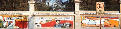 Mural,  hospital Barros Luco. Santiago, Chile